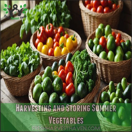 Harvesting and Storing Summer Vegetables