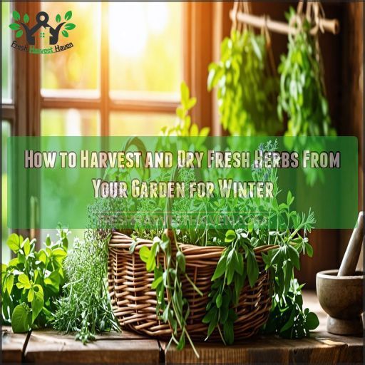 how to harvest and dry herbs for winter