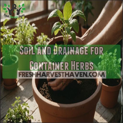 Soil and Drainage for Container Herbs