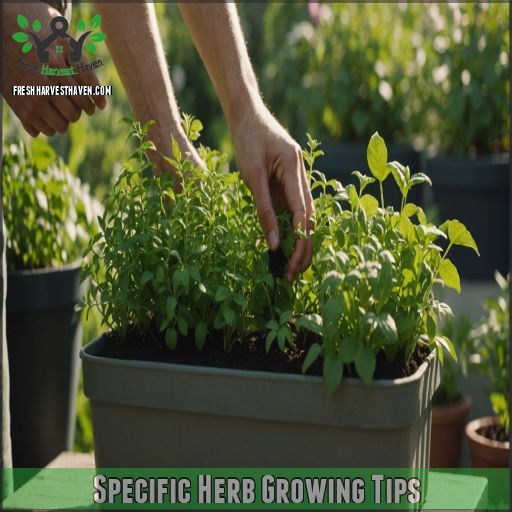 Specific Herb Growing Tips