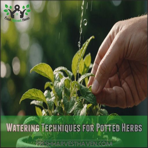 Watering Techniques for Potted Herbs