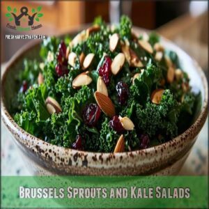 Brussels Sprouts and Kale Salads