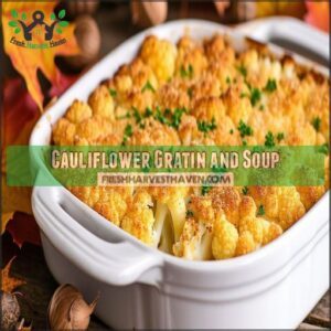 Cauliflower Gratin and Soup