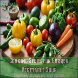 Cooking Steps for Garden Vegetable Soup