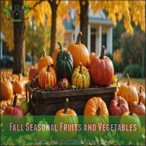 Fall Seasonal Fruits and Vegetables