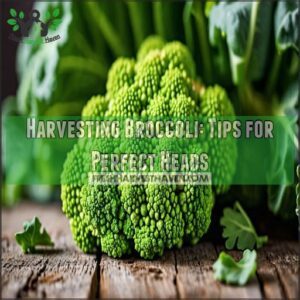 harvesting broccoli for fresh eating