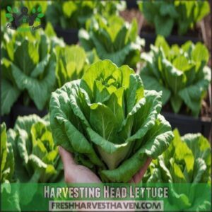 Harvesting Head Lettuce