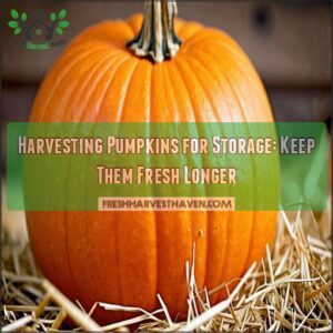 harvesting pumpkins for storage