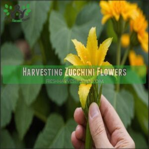 Harvesting Zucchini Flowers