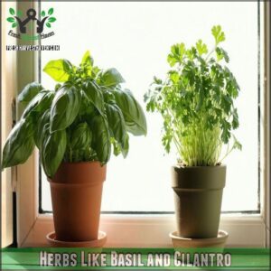 Herbs Like Basil and Cilantro