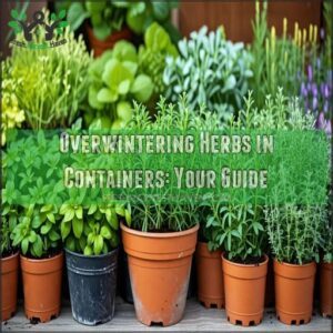 overwintering herbs in containers