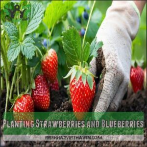 Planting Strawberries and Blueberries