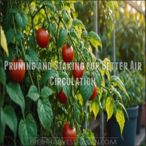 Pruning and Staking for Better Air Circulation