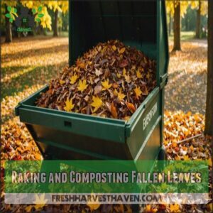 Raking and Composting Fallen Leaves