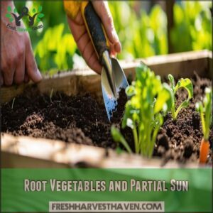 Root Vegetables and Partial Sun