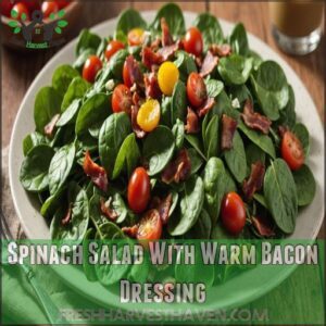 Spinach Salad With Warm Bacon Dressing