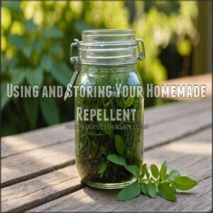 Using and Storing Your Homemade Repellent