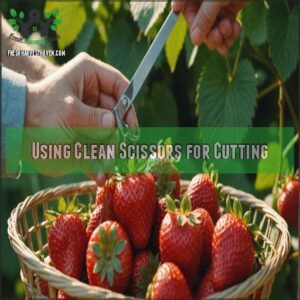 Using Clean Scissors for Cutting