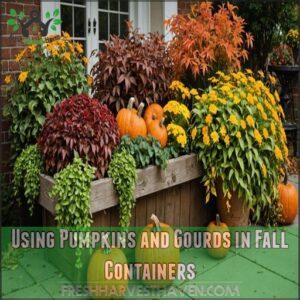 Using Pumpkins and Gourds in Fall Containers