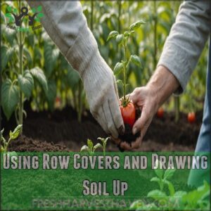 Using Row Covers and Drawing Soil Up