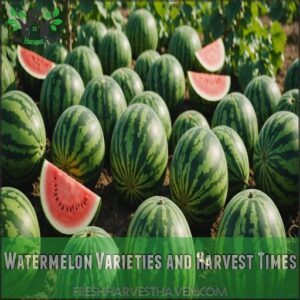 Watermelon Varieties and Harvest Times