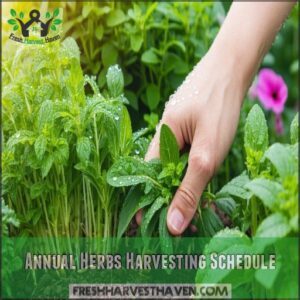 Annual Herbs Harvesting Schedule