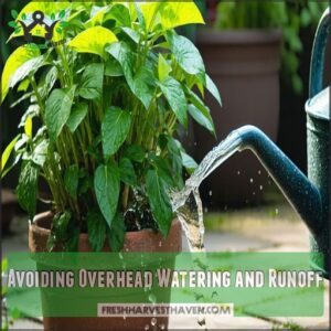 Avoiding Overhead Watering and Runoff