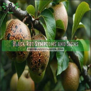 Black Rot Symptoms and Signs