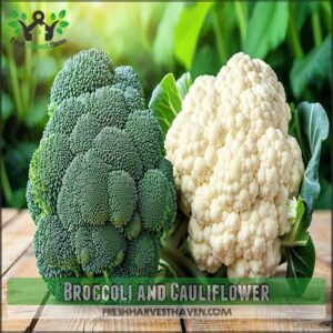 Broccoli and Cauliflower