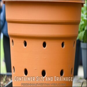 Container Size and Drainage