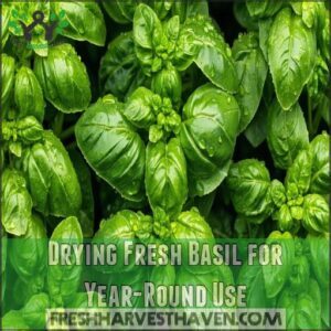 Drying Fresh Basil for Year-Round Use