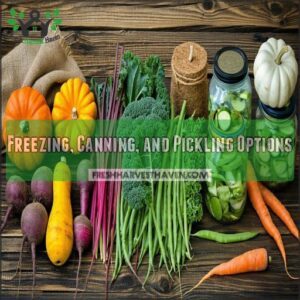 Freezing, Canning, and Pickling Options