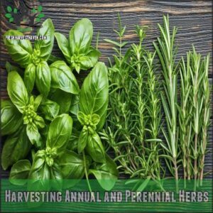 Harvesting Annual and Perennial Herbs