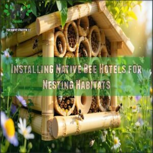 Installing Native Bee Hotels for Nesting Habitats