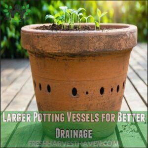 Larger Potting Vessels for Better Drainage