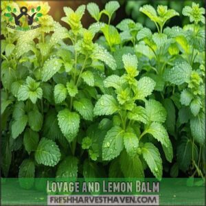 Lovage and Lemon Balm