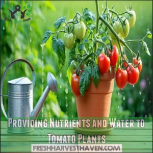 Providing Nutrients and Water to Tomato Plants