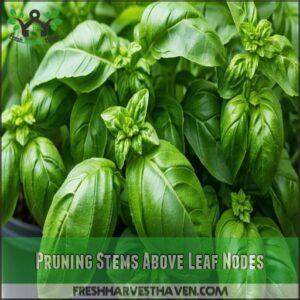 Pruning Stems Above Leaf Nodes