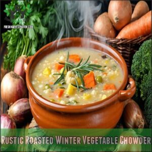 Rustic Roasted Winter Vegetable Chowder