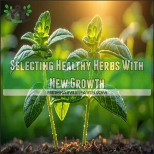 Selecting Healthy Herbs With New Growth