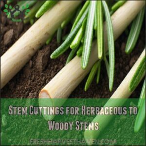 Stem Cuttings for Herbaceous to Woody Stems