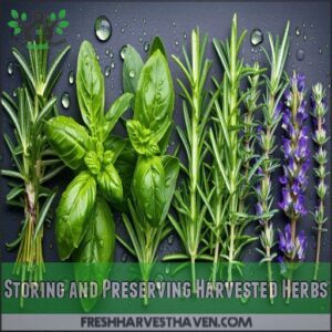 Storing and Preserving Harvested Herbs