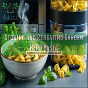 Storing and Reheating Garden Herb Pasta