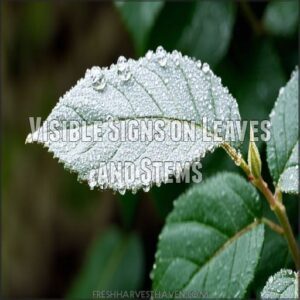 Visible Signs on Leaves and Stems