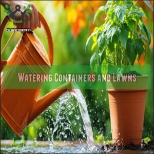 Watering Containers and Lawns