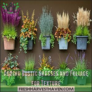 Adding Rustic Grasses and Foliage for Texture