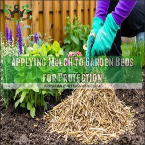 Applying Mulch to Garden Beds for Protection