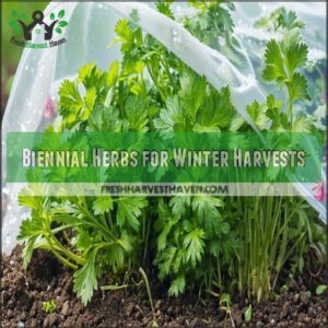 Biennial Herbs for Winter Harvests