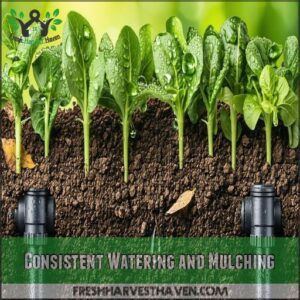 Consistent Watering and Mulching