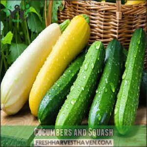 Cucumbers and Squash